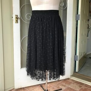 Torrid Polka Dot Sheer Skirt